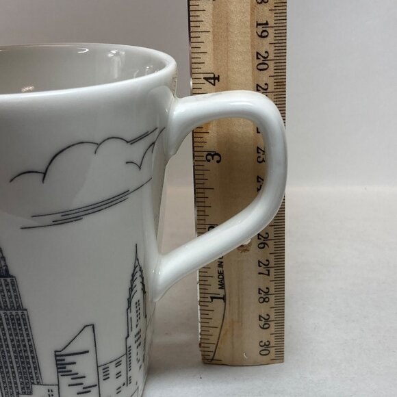 222 Fifth City Scenes Coffee Mug Empire State Building Fine China Black & White - Picture 7 of 8